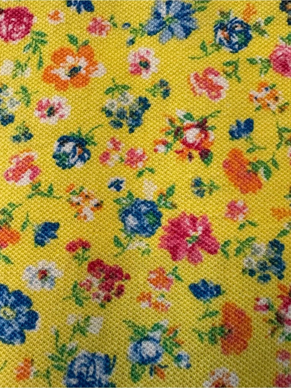 Ralph Lauren yellow floral short sleeve pique polo dress size 18 months